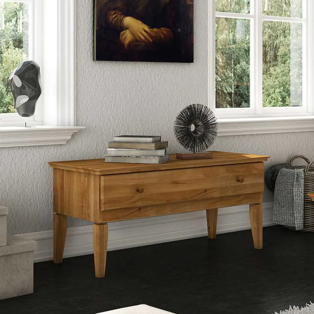 Wohnen Massivholz Lowboard Masdamos aus Wildeiche geölt