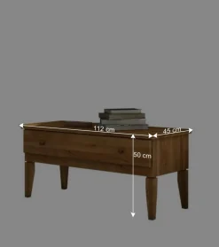 Wohnen Massivholz Lowboard Masdamos aus Wildeiche geölt