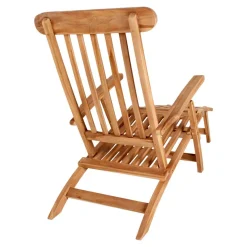 Wohnen Korbmöbel|Rattan-Gartenmöbel*Massivholz Outdoor Deckchair aus Teak - Zavamanco