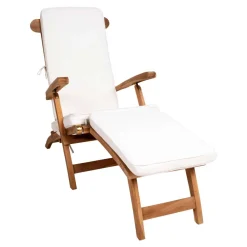 Wohnen Korbmöbel|Rattan-Gartenmöbel*Massivholz Outdoor Deckchair aus Teak - Zavamanco