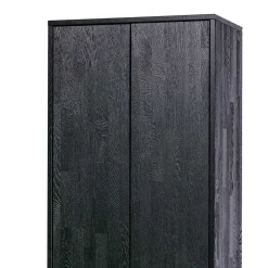 Wohnen Schwarze Möbel|Naturholzmöbel*Massivholz Schrank in Schwarz - Almery