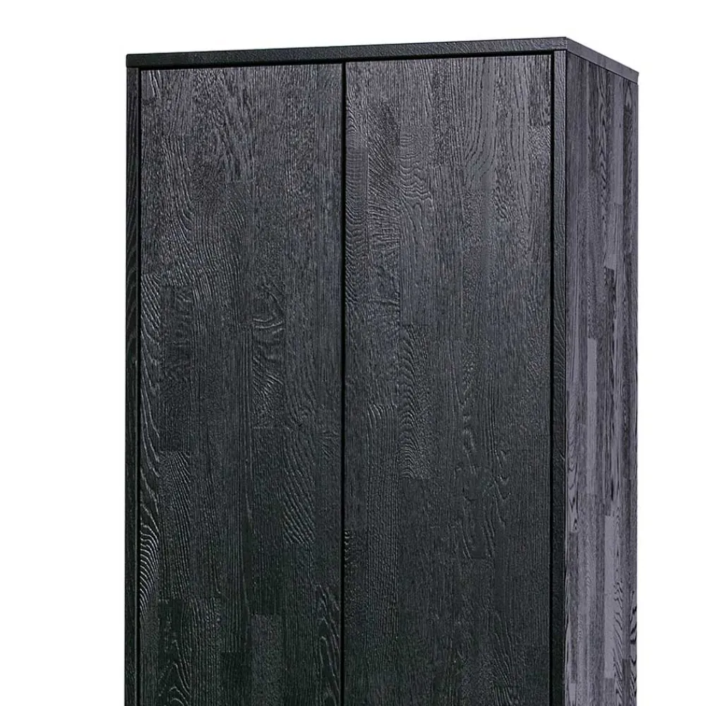 Wohnen Schwarze Möbel|Naturholzmöbel*Massivholz Schrank in Schwarz - Almery