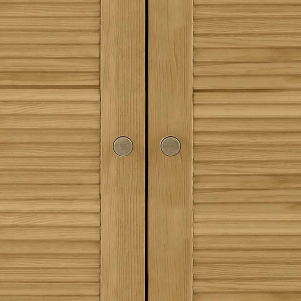 Wohnen Schuhschränke*Massivholz Schuhschrank mit Lamellentüren - Zavieca