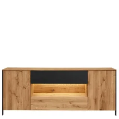 Wohnen Massivholz Sideboard - modern mit LED Licht - Viligrana