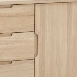 Wohnen Massivholz Sideboard in Eiche Bianco - Vangus