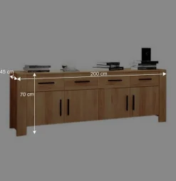 Wohnen Massivholz Sideboard Mosniak aus Kernbuche geölt