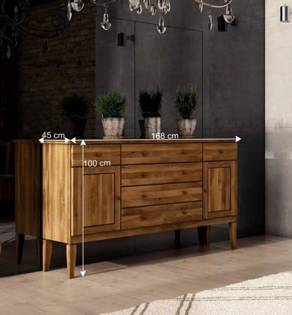 Wohnen Massivholz Sideobard Masdamos aus Wildeiche geölt