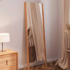 Wohnen Spiegel|Flurspiegel*Massivholz Standspiegel aus Wildbuche - Indrya