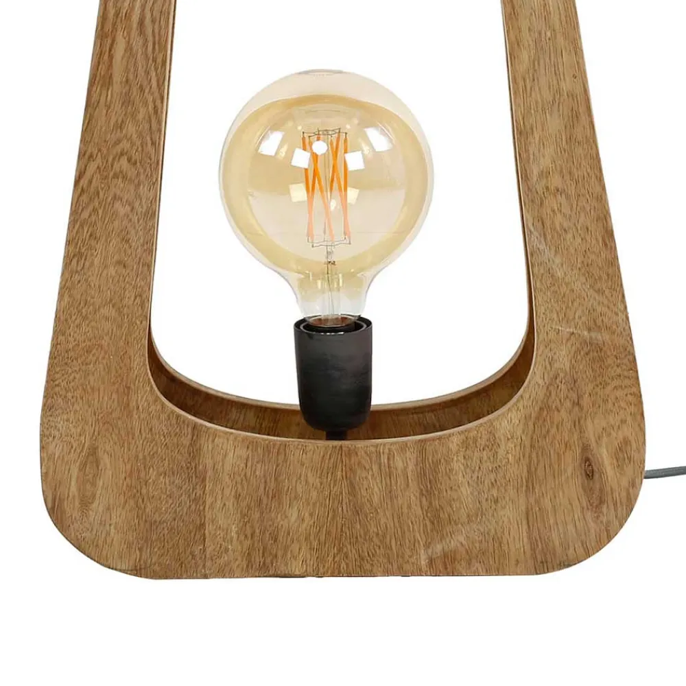 Wohnen Massivholz Tischlampe aus Mangobaum - Cuysana