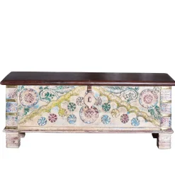 Wohnen Boho Style Möbel|Holztruhen*Massivholz Truhe im Boho Style - Akeno