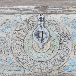 Wohnen Vintage Möbel*Massivholz Truhe in White Wash - Riconia