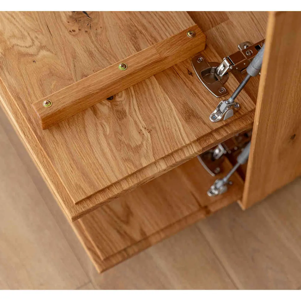 Wohnen Massivholz TV Kommode mit LED Beleuchtung - Cocondar