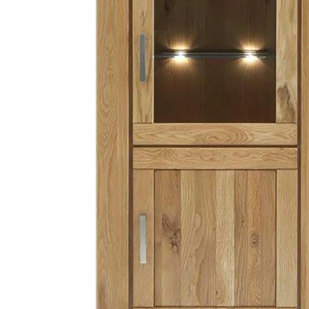 Wohnen Vitrinen|Wohnzimmer-Vitrinen*Massivholz Vitrine Ladressa aus Wildeiche geölt