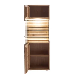 Wohnen Massivholz Vitrine mit LED Beleuchtung - Azzurian