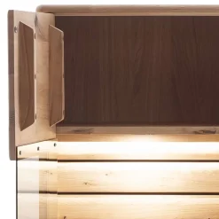Wohnen Massivholz Vitrine mit LED Beleuchtung - Azzurian
