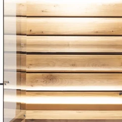 Wohnen Massivholz Vitrine mit LED Beleuchtung - Azzurian