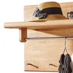 Wohnen Bürogarderoben|Garderoben*Massivholz Wandgarderobe aus Wildeiche massiv geölt - Uvinessa
