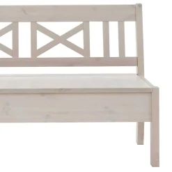 Wohnen Massivholzbank Onesti in Weiß Kiefer