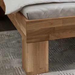 Wohnen Massivholzbett & 2 Nachtkommoden - Esvilda (dreiteilig)