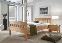 Wohnen Massivholzbett Francisca aus Kernbuche