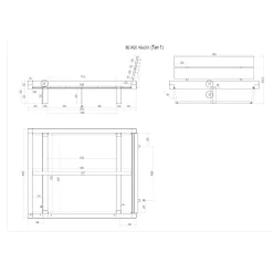 Wohnen Massivholzbett mit Kissenoptik Kopfteil - Kalastania