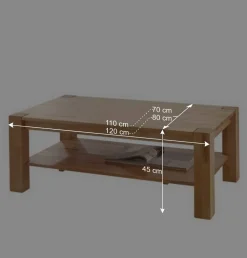 Wohnen Massivholz-Couchtisch Pogamo aus Kernbuche