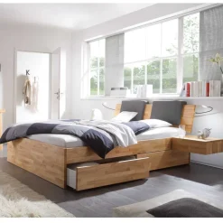 Wohnen Jugendbetten*Massivholz-Doppelbett Brodivana mit Bettschubladen