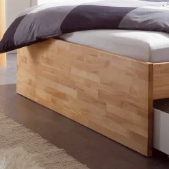 Wohnen Jugendbetten*Massivholz-Doppelbett Brodivana mit Bettschubladen