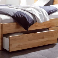Wohnen Jugendbetten*Massivholz-Doppelbett Brodivana mit Bettschubladen