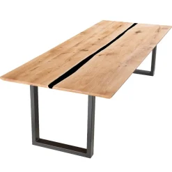 Wohnen Schwarze Möbel|Naturholzmöbel*Massivholz-Essenstisch aus Wildeiche - Jyrasol