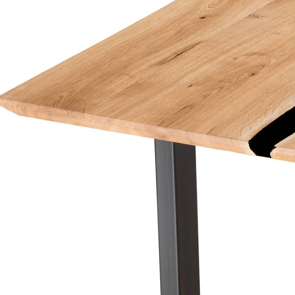 Wohnen Schwarze Möbel|Naturholzmöbel*Massivholz-Essenstisch aus Wildeiche - Jyrasol