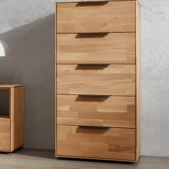 Wohnen Kommoden|Flurkommoden*Massivholz-Hochkommode - parkettverleimt - Kassanda