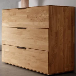 Wohnen Massivholz-Kommode mit drei Schubladen - Kassanda