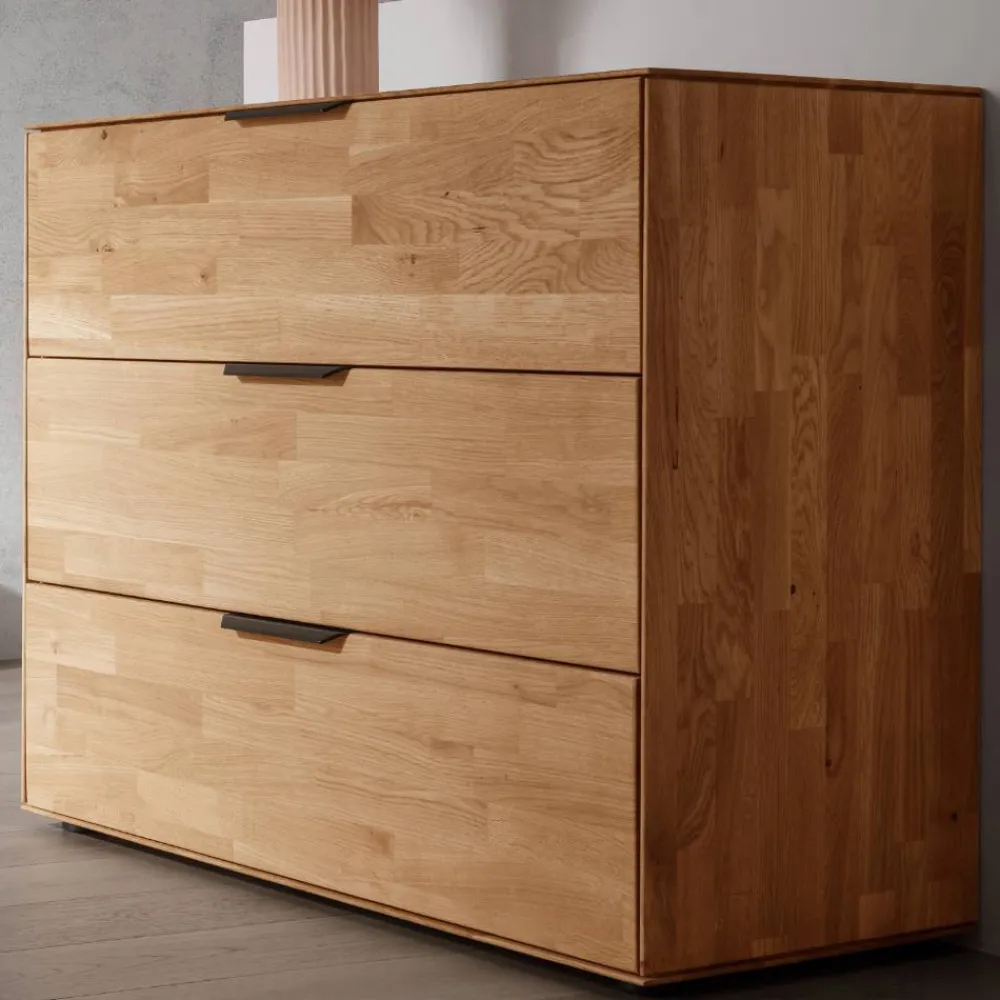 Wohnen Massivholz-Kommode mit drei Schubladen - Kassanda