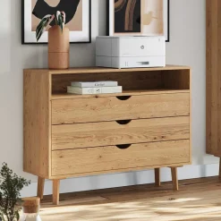 Wohnen Küchenschränke|Flurkommoden*Massivholz-Kommode mit Fach und drei Schubladen - Fabijola