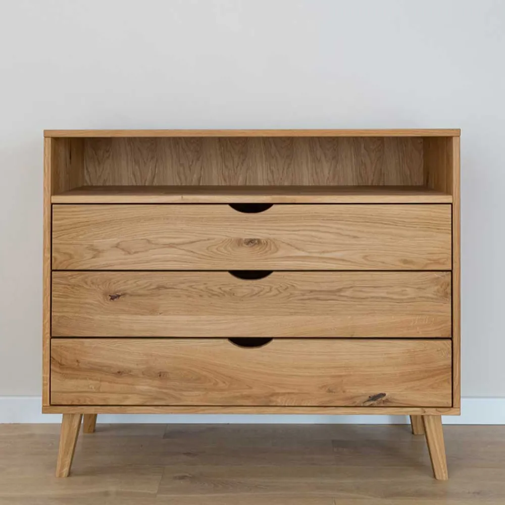 Wohnen Küchenschränke|Flurkommoden*Massivholz-Kommode mit Fach und drei Schubladen - Fabijola