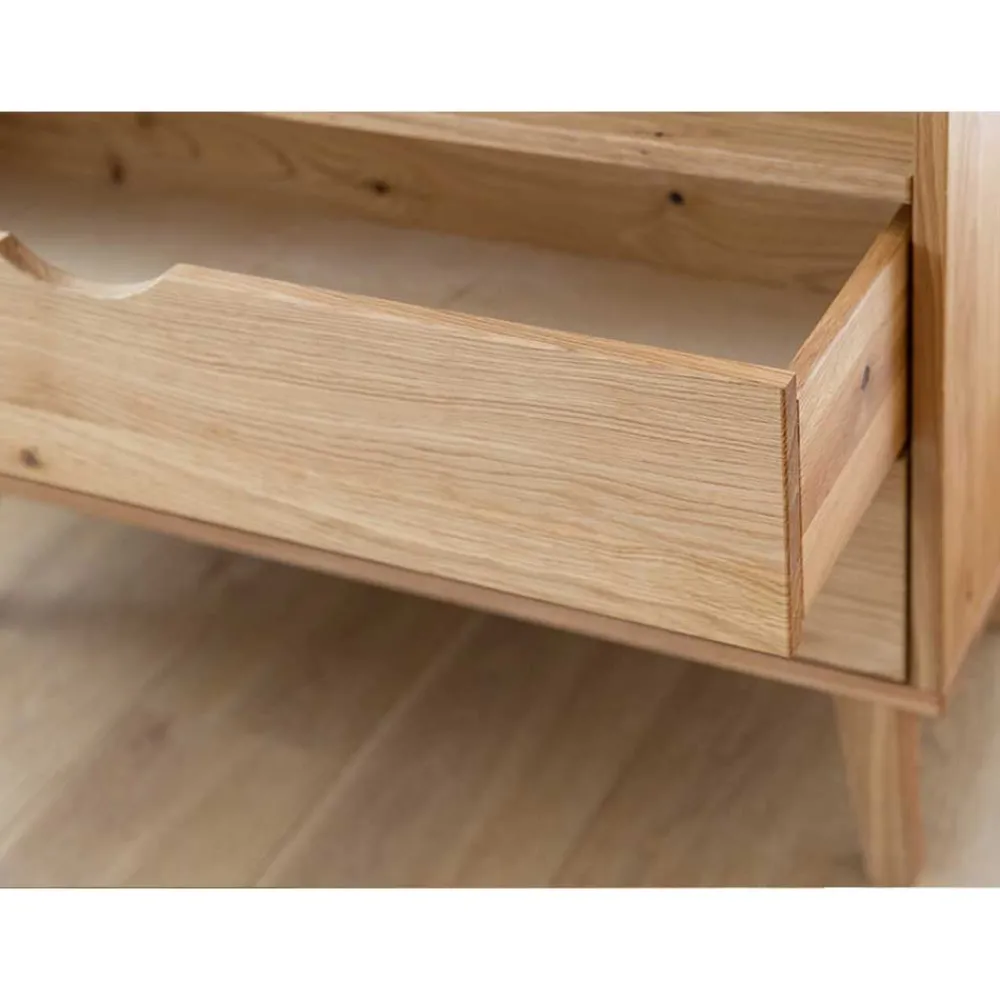 Wohnen Massivholz-Regal mit zwei Schubladen - Fabijola