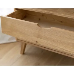 Wohnen Massivholz-Regal mit zwei Schubladen - Fabijola