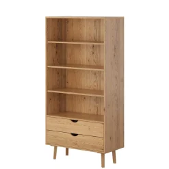 Wohnen Massivholz-Regal mit zwei Schubladen - Fabijola