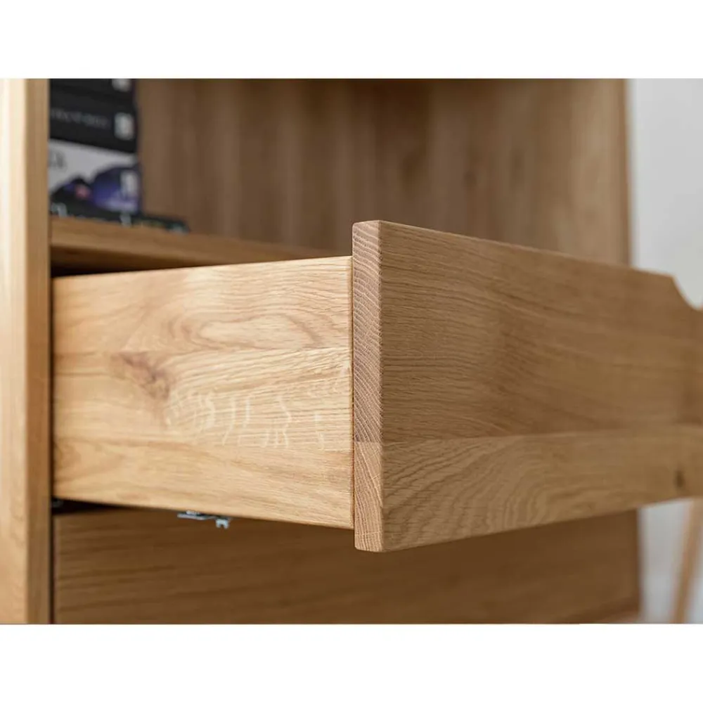 Wohnen Massivholz-Regal mit zwei Schubladen - Fabijola