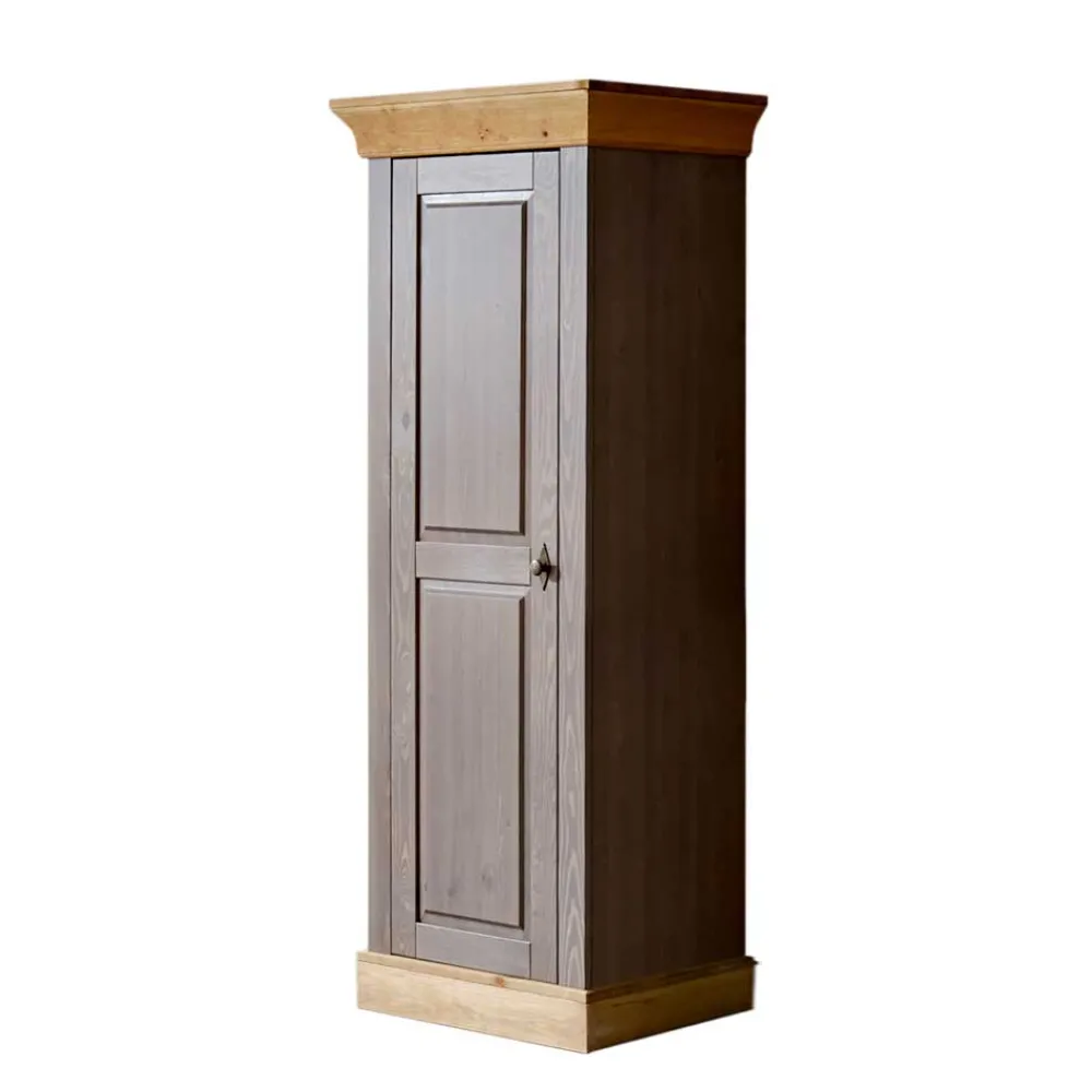 Wohnen Massivholzschrank Cempino in Grau