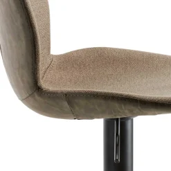 Wohnen Material Mix Barstuhl in Beige & Schlamm - Vismarel