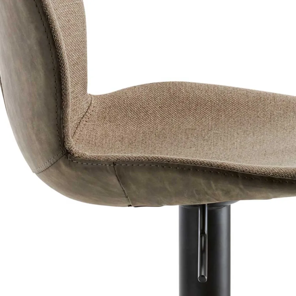 Wohnen Material Mix Barstuhl in Beige & Schlamm - Vismarel