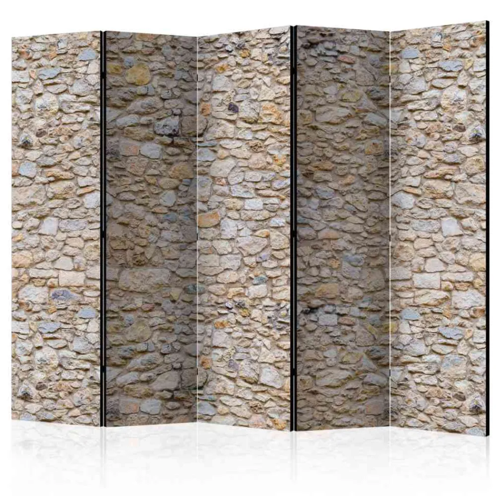 Wohnen Wohnzimmer-Regale|Paravents*Mauer Optik Trennwand bedruckt - Pulau