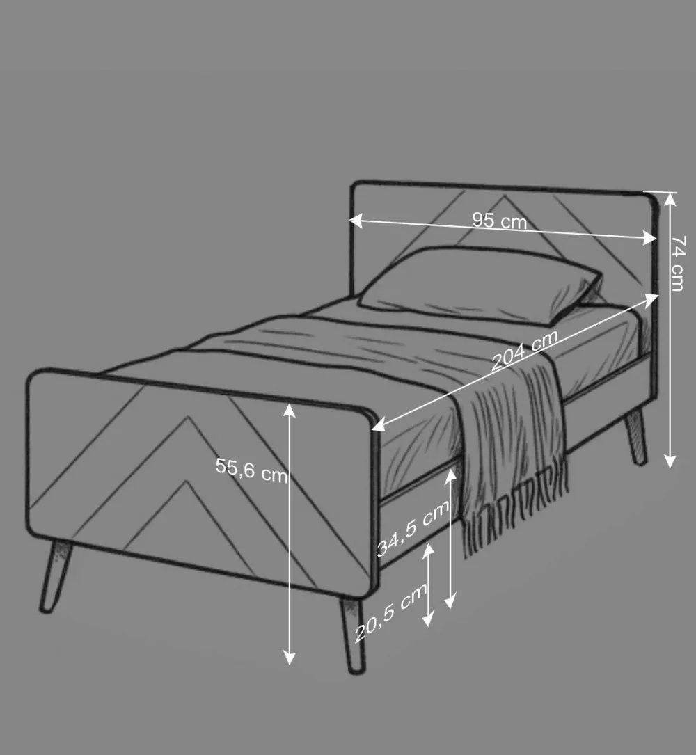 Wohnen Schlafzimmer Komplett*Möbel Jugendzimmer in Weiß - Zimventa (dreiteilig)