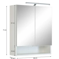 Wohnen Weiße Möbel|Badezimmer Komplett*Möbelprogramm fürs Bad in Grün - Loenixa (vierteilig)