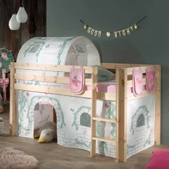 Wohnen Jugendbetten*Mädchen Abenteuer Hochbett in Kiefer Natur - Ashford