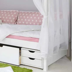 Wohnen Mädchen Himmelbett Emyta aus Kiefer Massivholz