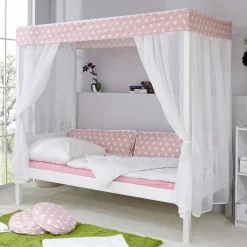 Wohnen Mädchen Himmelbett Emyta aus Kiefer Massivholz