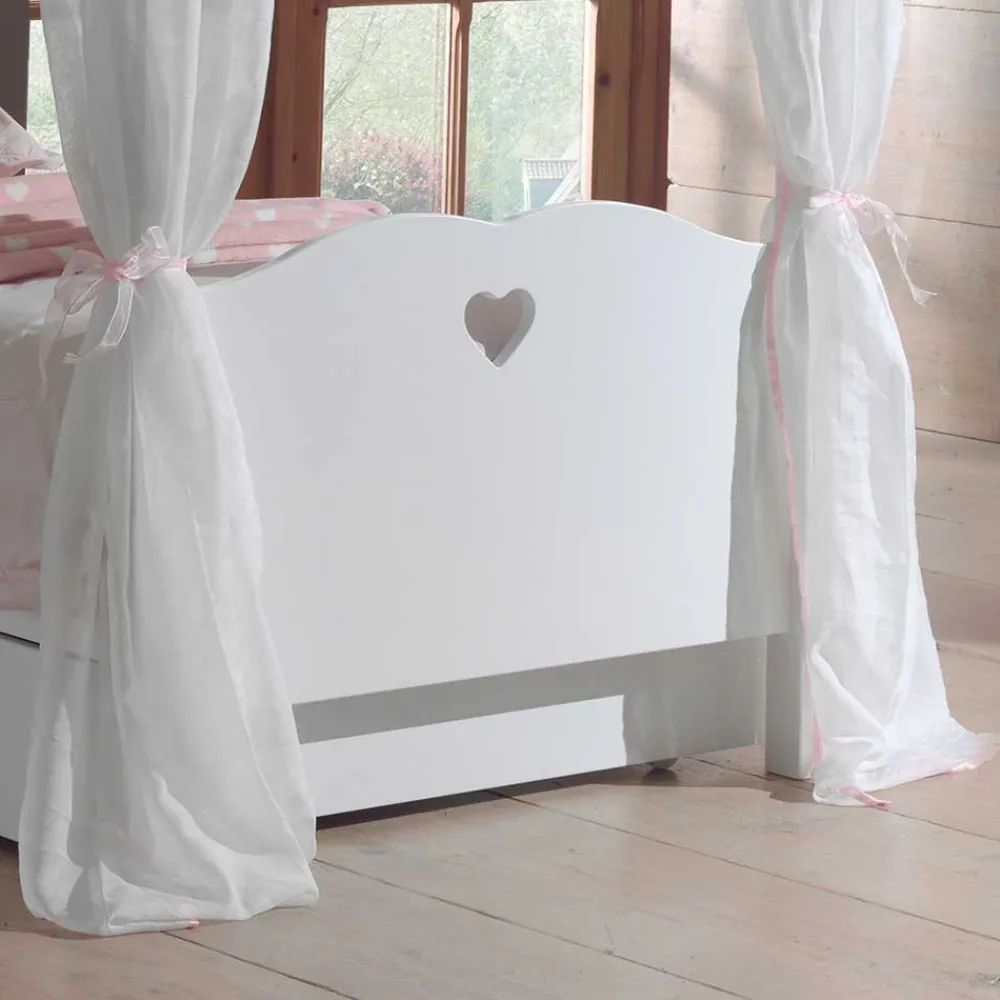 Kinder Wohnen Mädchen Kinderbett Grandory mit Himmel